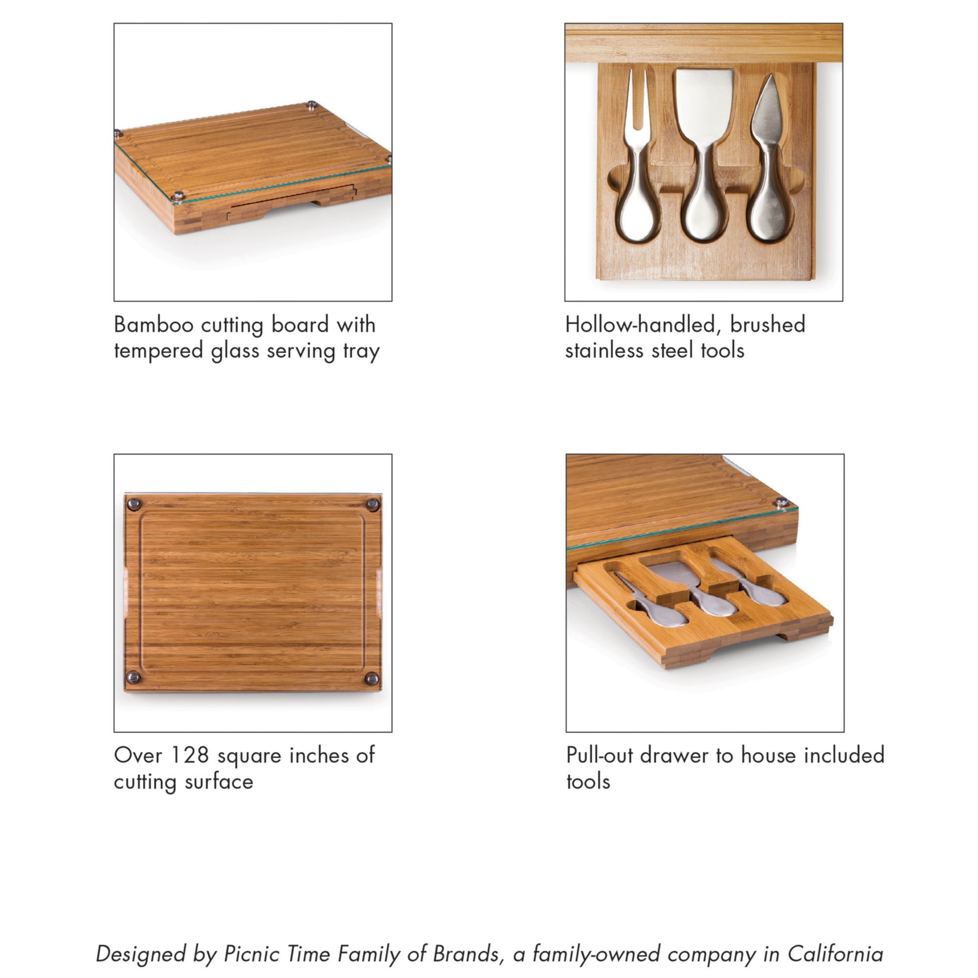 Picnic Time Washington Commanders Glass Top Cheese Board and Knife Set product image