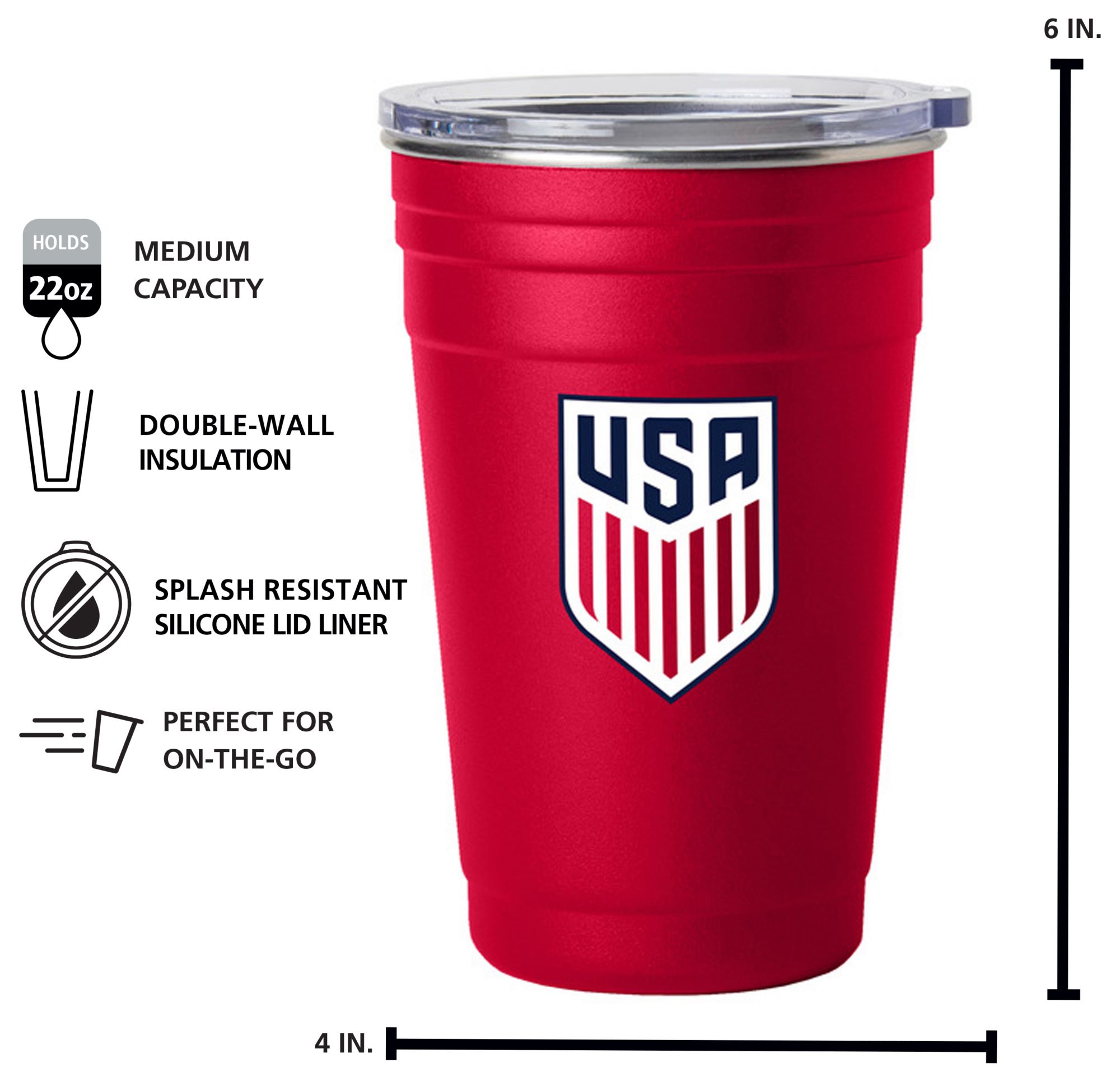 Logo 2026 World Cup USMNT Red 22 oz. Travel Mug product image