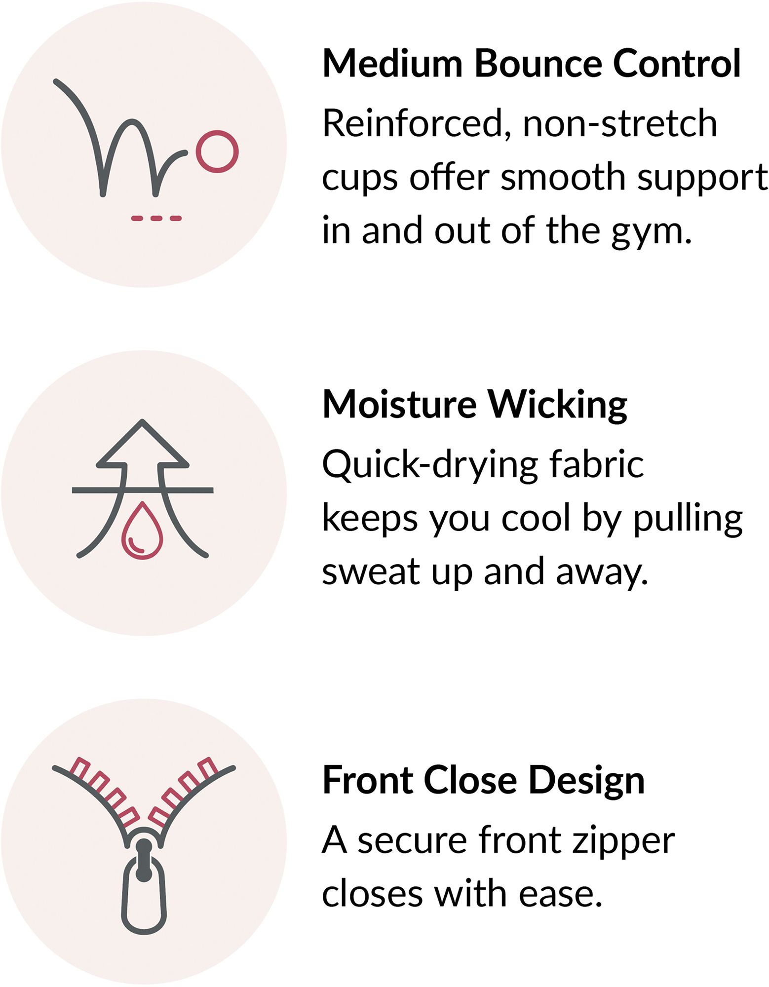 Glamorise Women's Zip Up Front-Closure Sports Bra product image