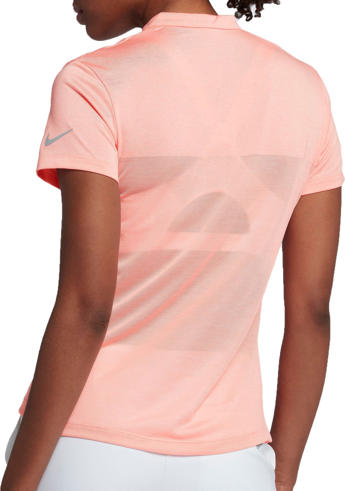 nike women's short sleeve jacquard zonal cooling golf polo