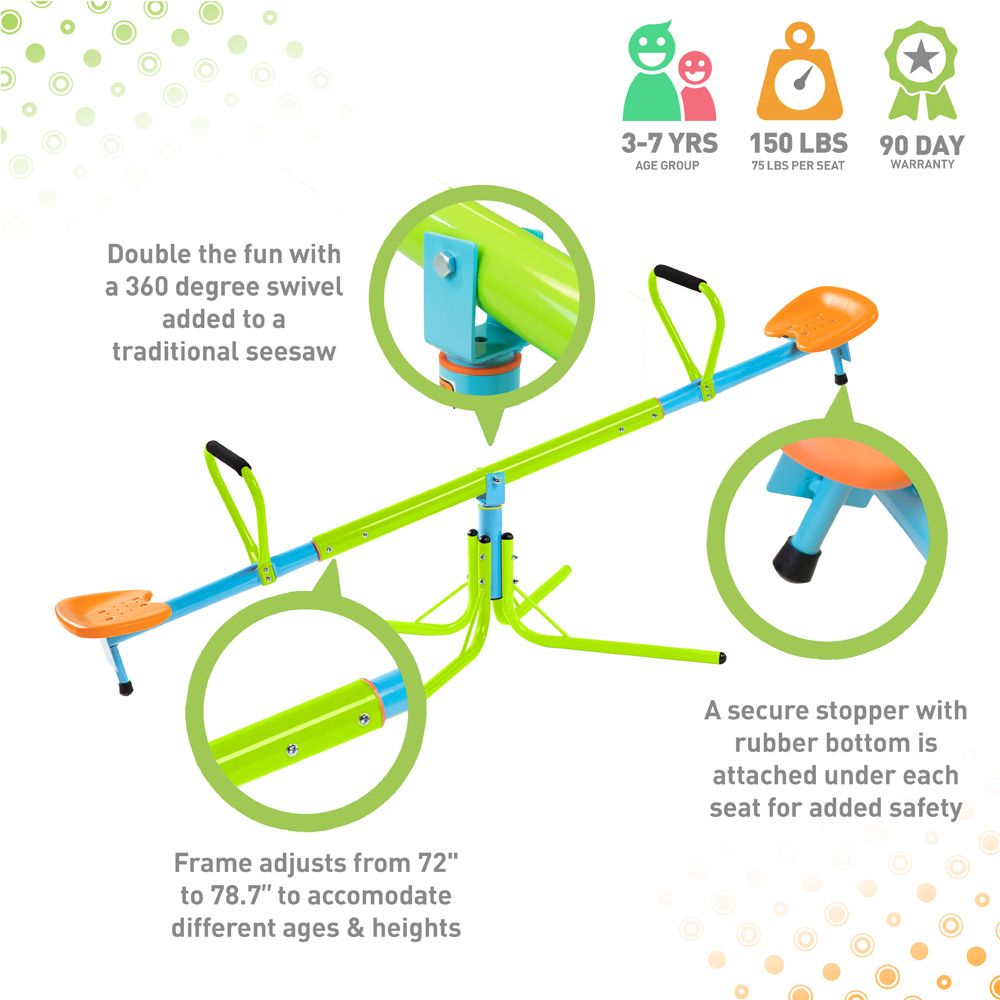 Pure Fun 360° Swivel Kids Seesaw product image