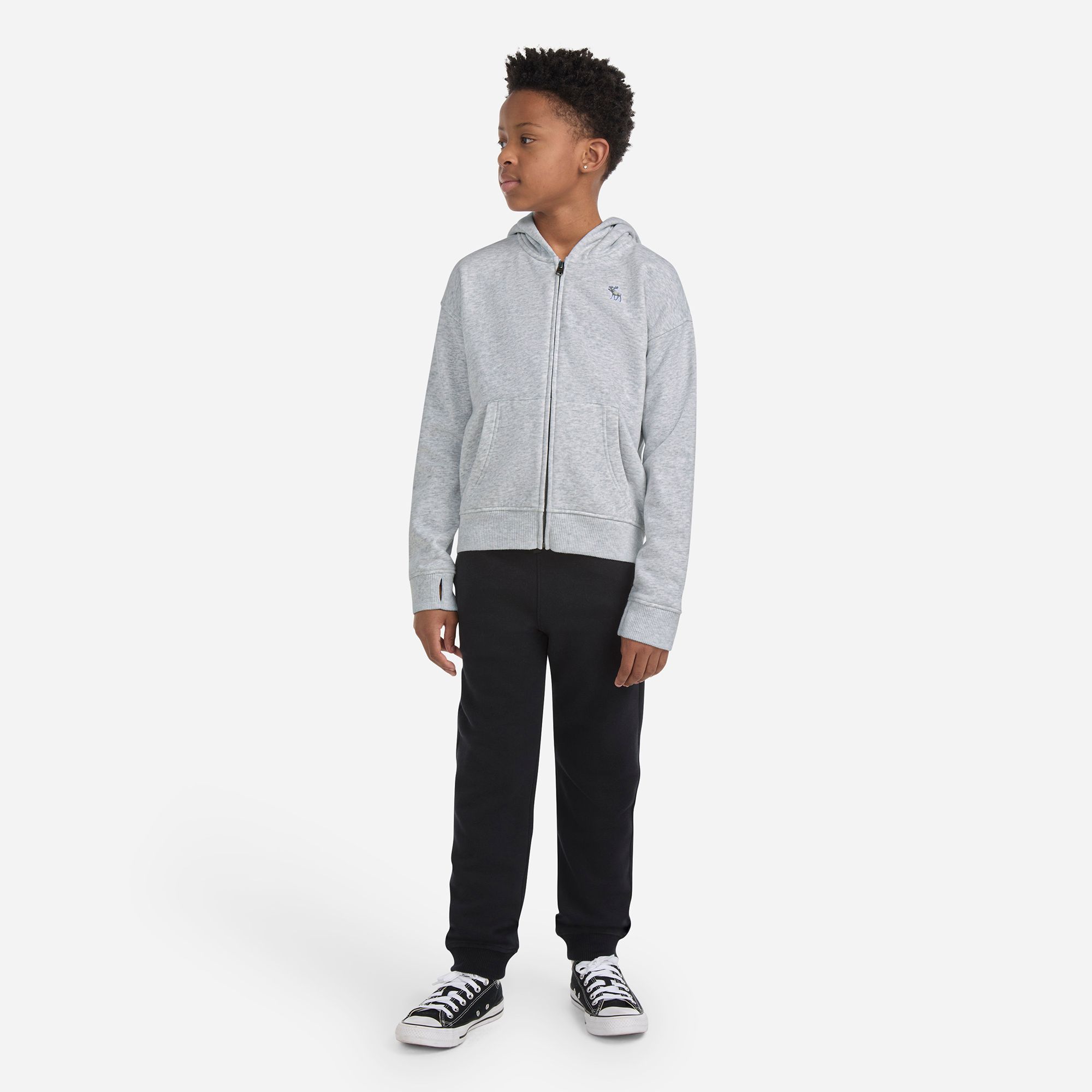abercrombie kids essentials full-zip hoodie product image