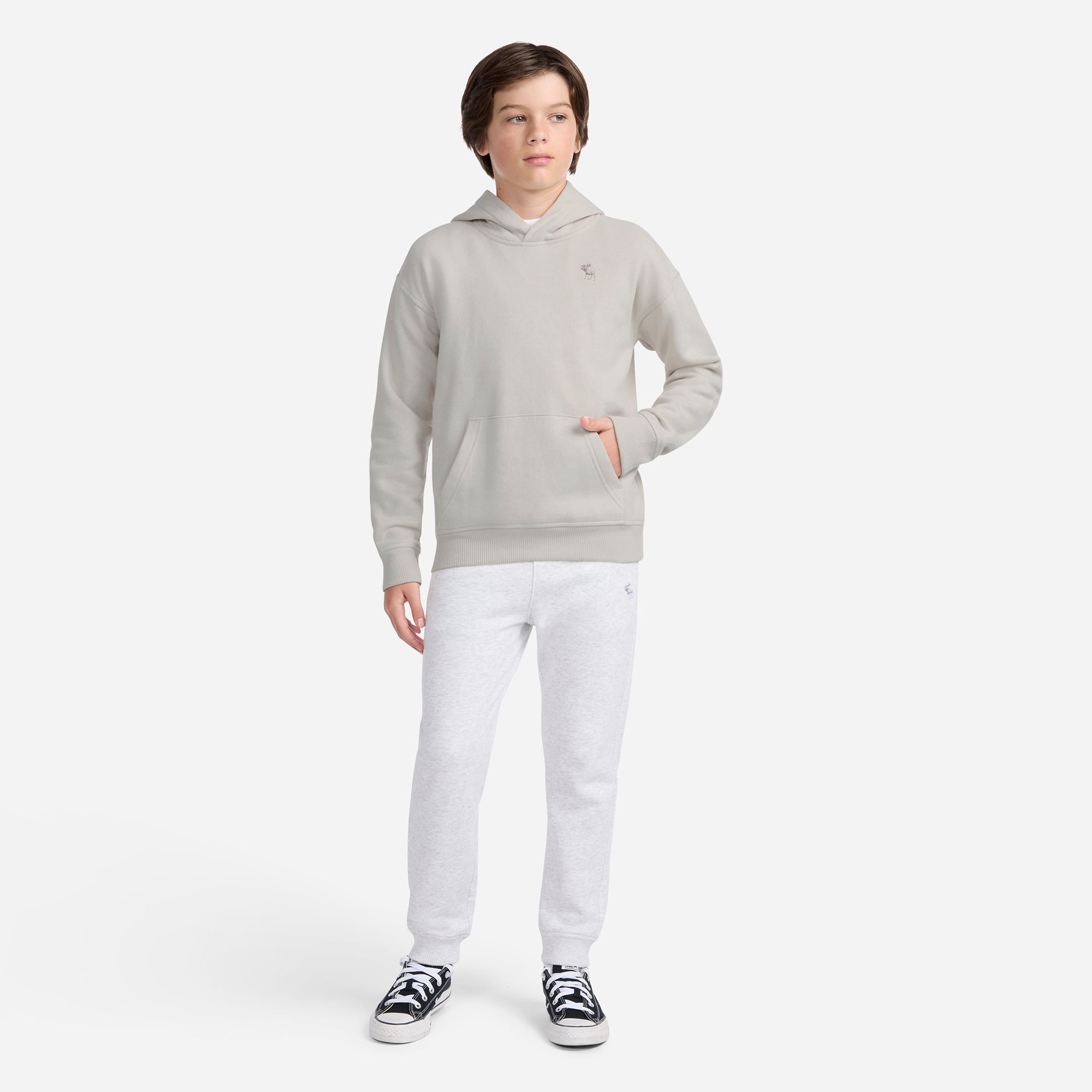 abercrombie kids essential fleece pullover hoodie product image