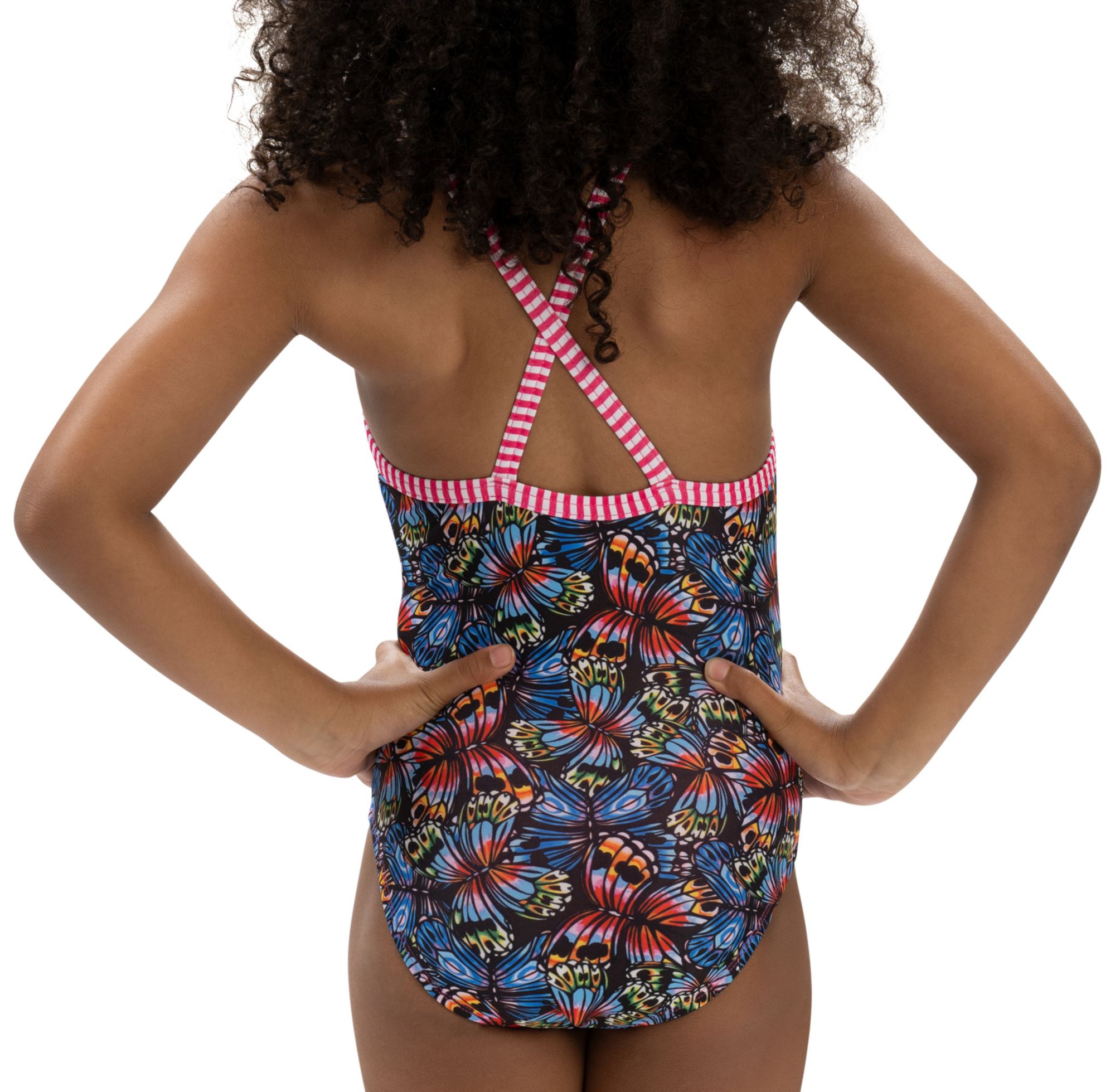 Dolfin Girls' Uglies Flutter By Criss-Cross Back One-Piece Swimsuit product image