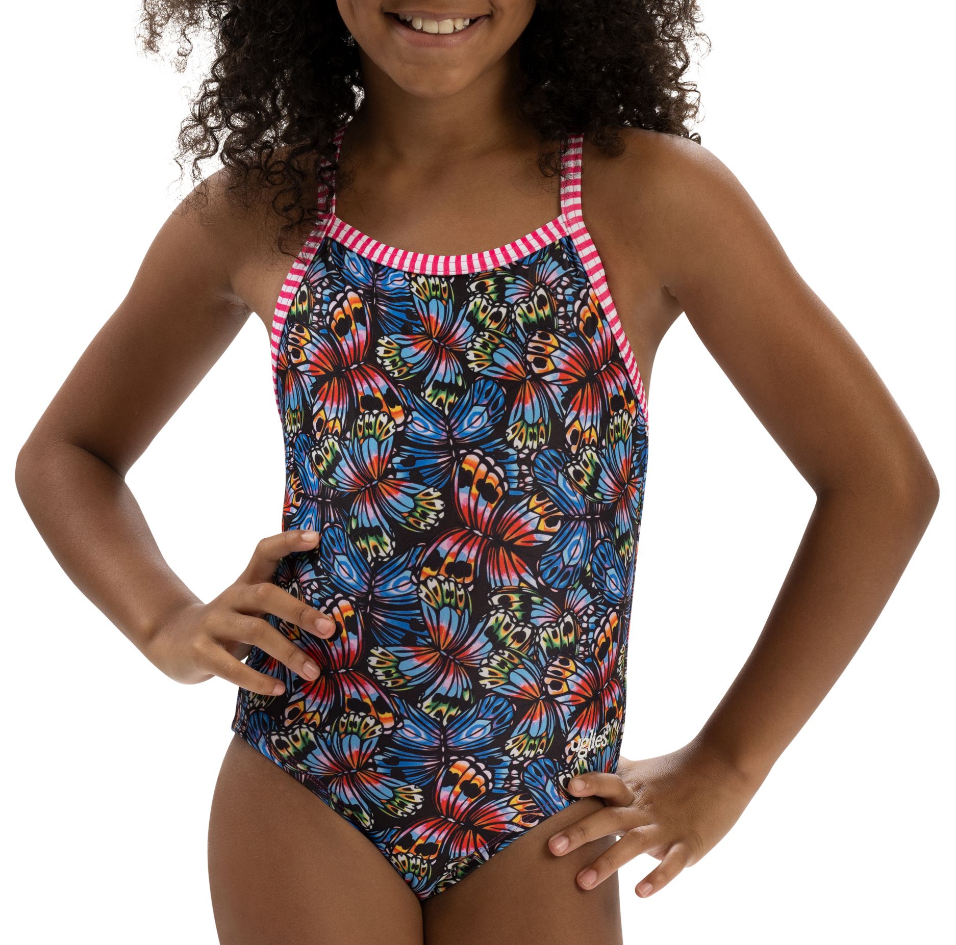 Dolfin Girls' Uglies Flutter By Criss-Cross Back One-Piece Swimsuit product image