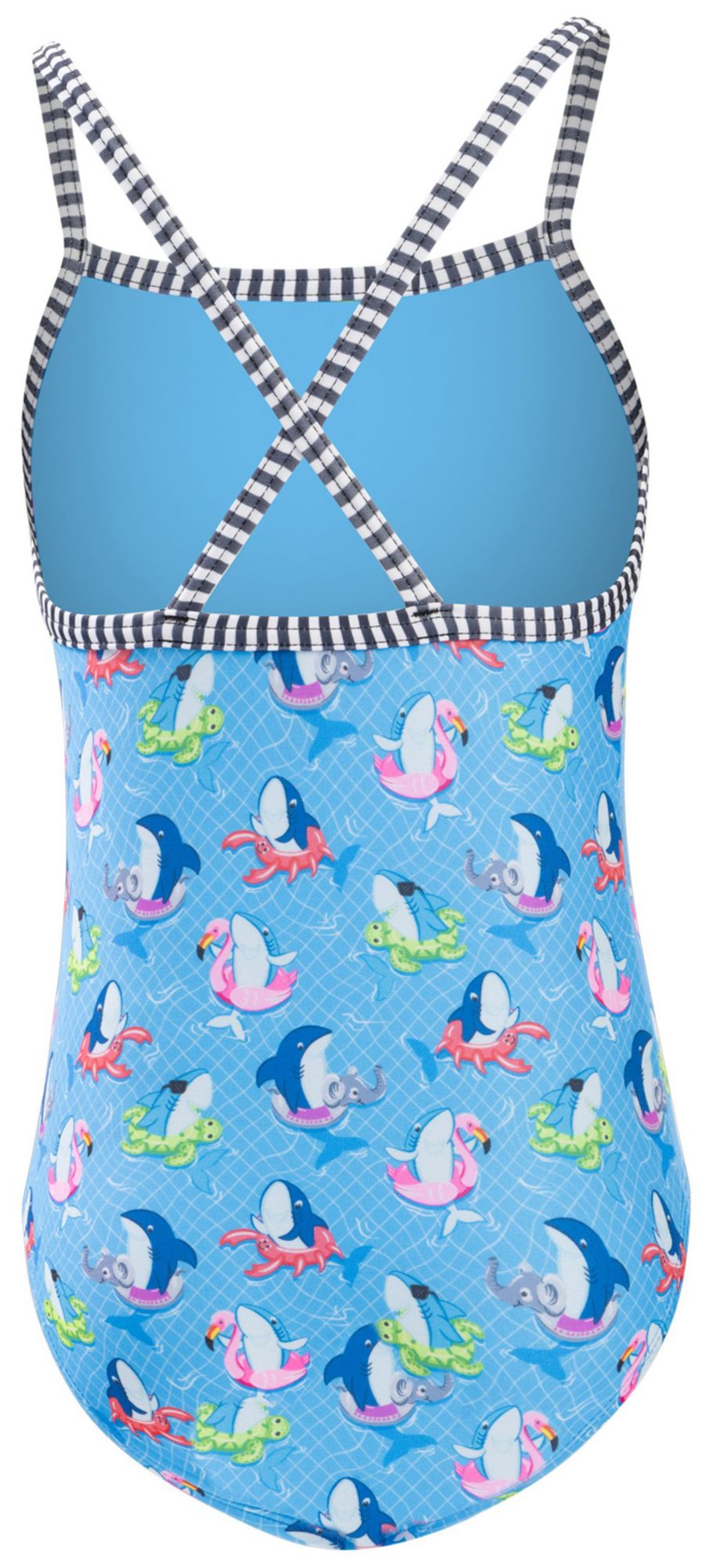 Dolfin Girls' Uglies Fin Floats Criss-Cross Back One-Piece Swimsuit product image