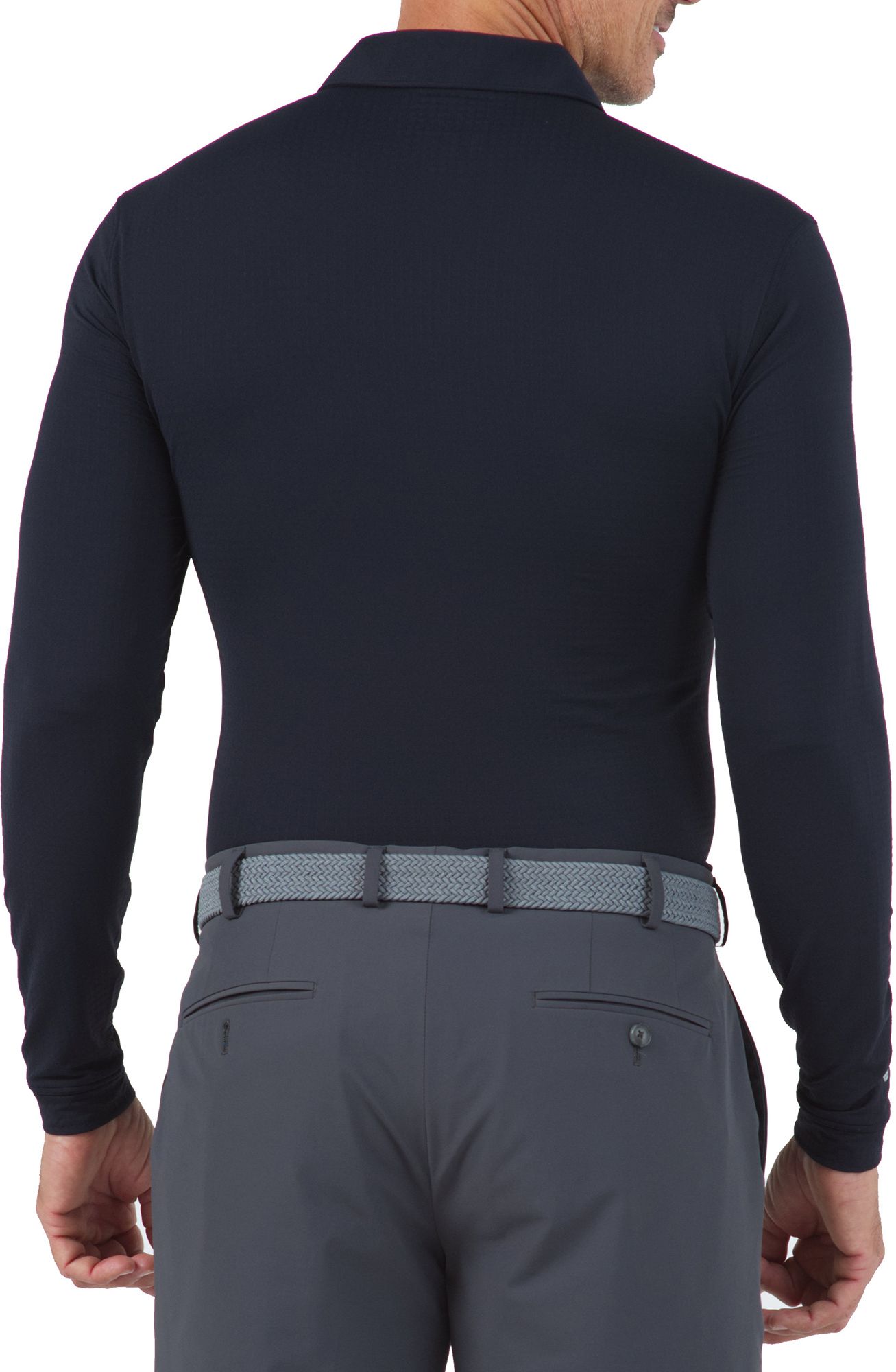 IBKUL Men's Solid Modern Fit Long Sleeve Golf Polo product image