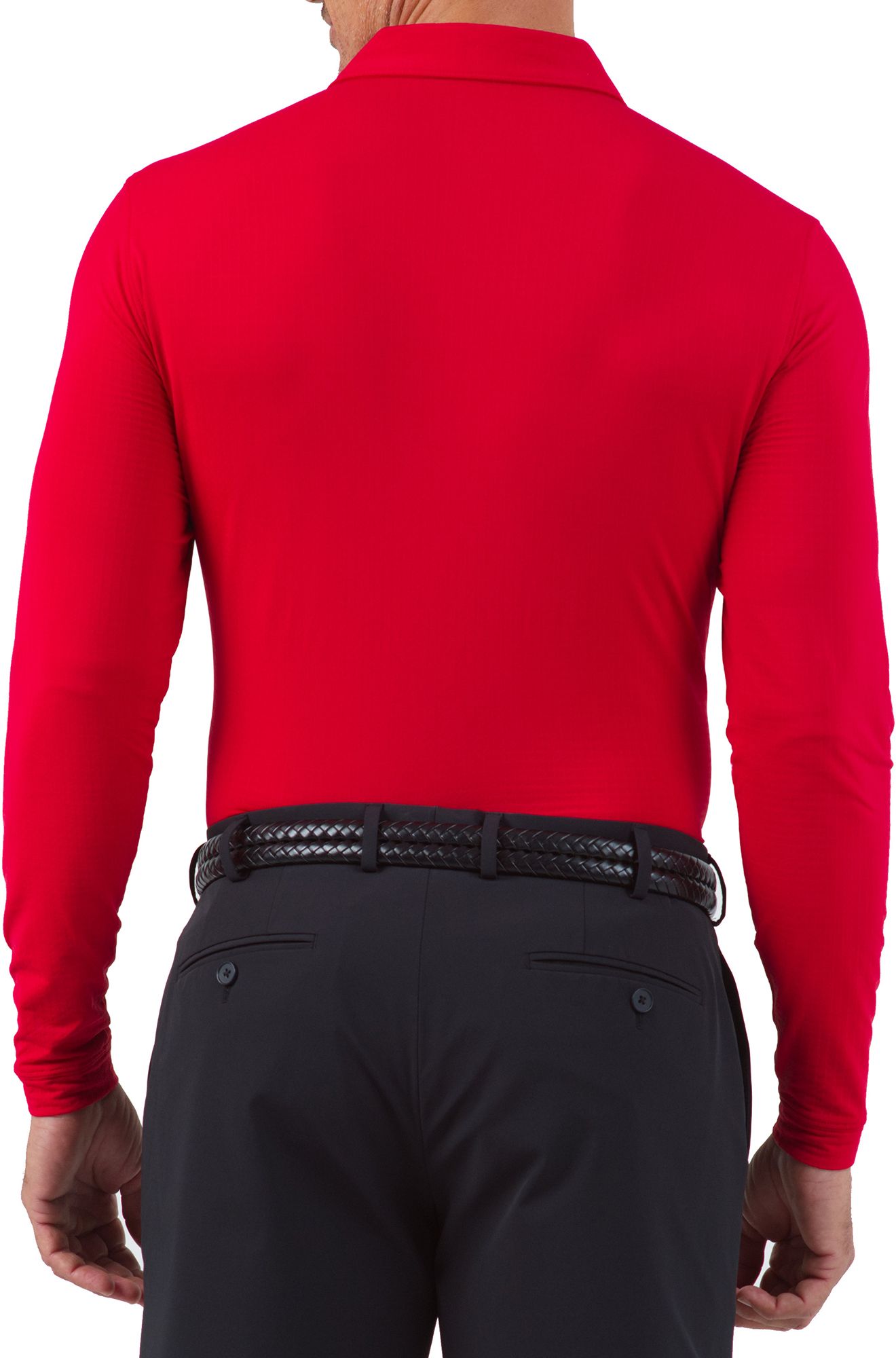 IBKUL Men's Solid Modern Fit Long Sleeve Golf Polo product image
