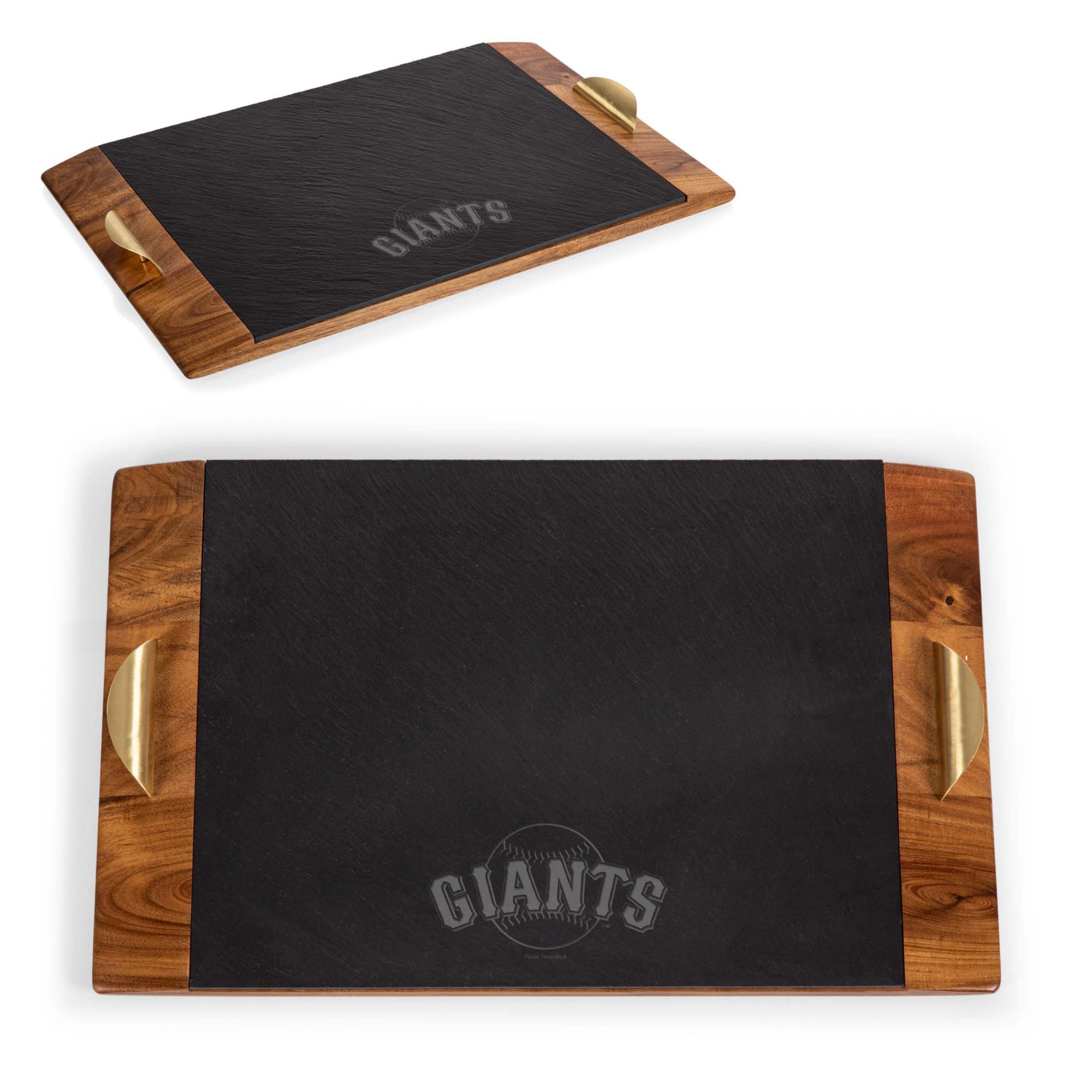 Picnic Time San Francisco Giants Acacia and Covina Slate Serving Tray