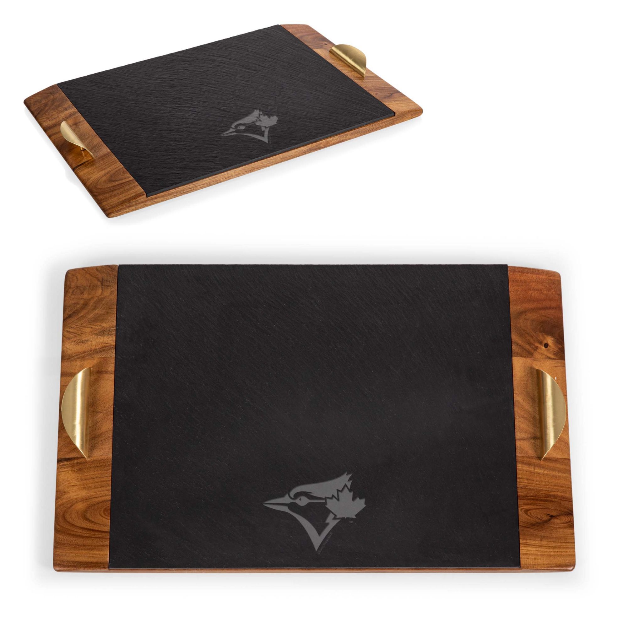 Picnic Time Toronto Blue Jays Acacia and Covina Slate Serving Tray product image