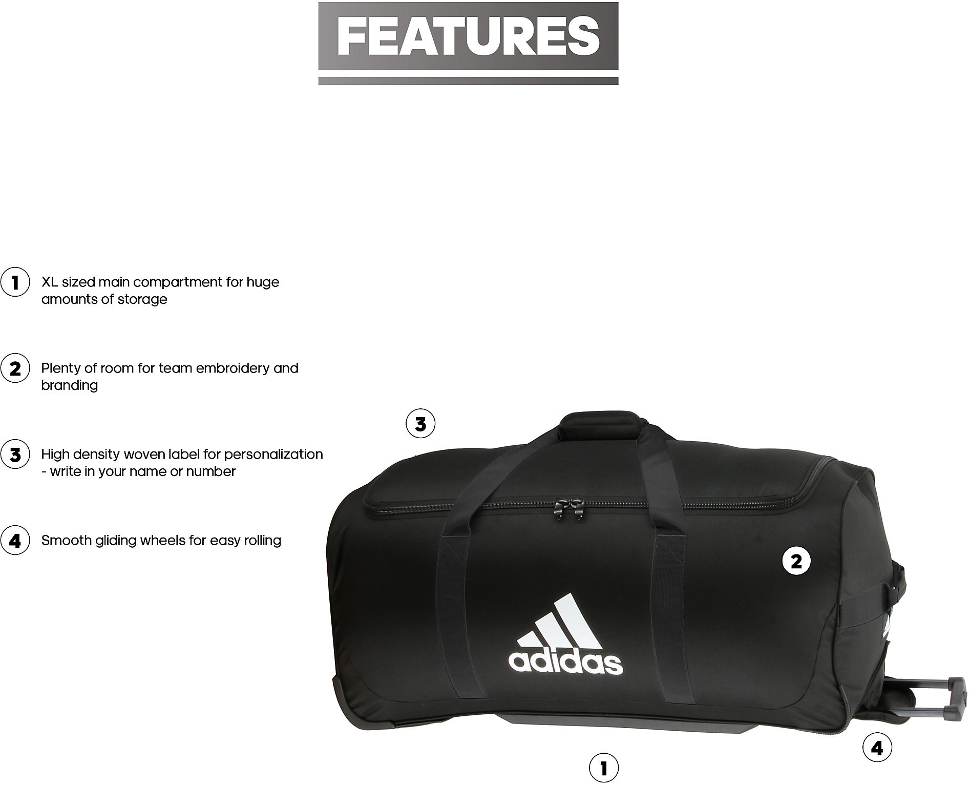 adidas Team XL II Wheel Bag product image
