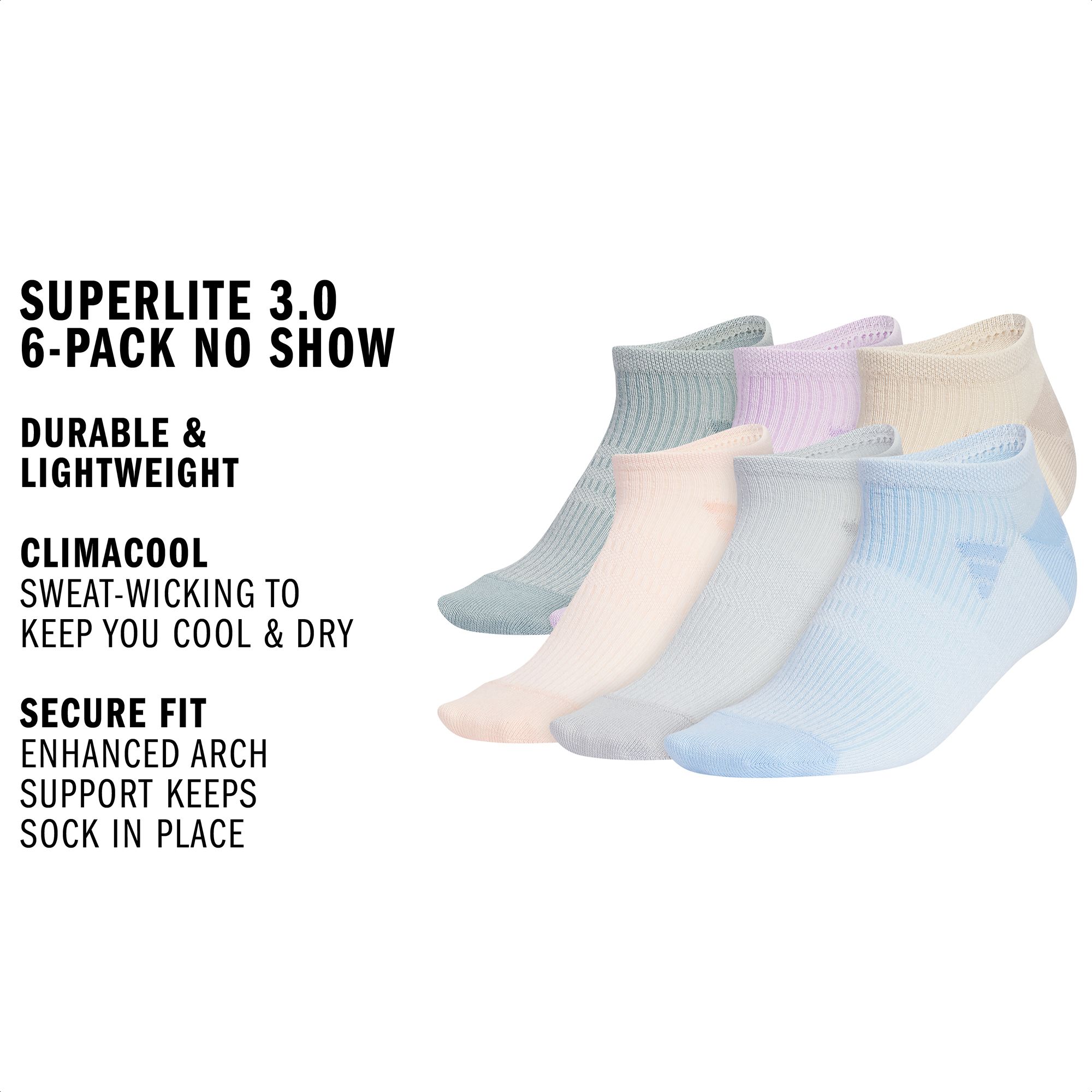 adidas Superlite 3.0 No Show Socks - 6 Pack product image