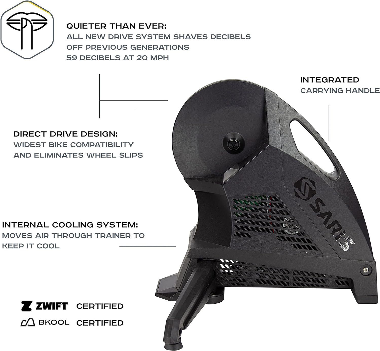 Saris H3 Direct Drive Smart Indoor Bike Trainer product image