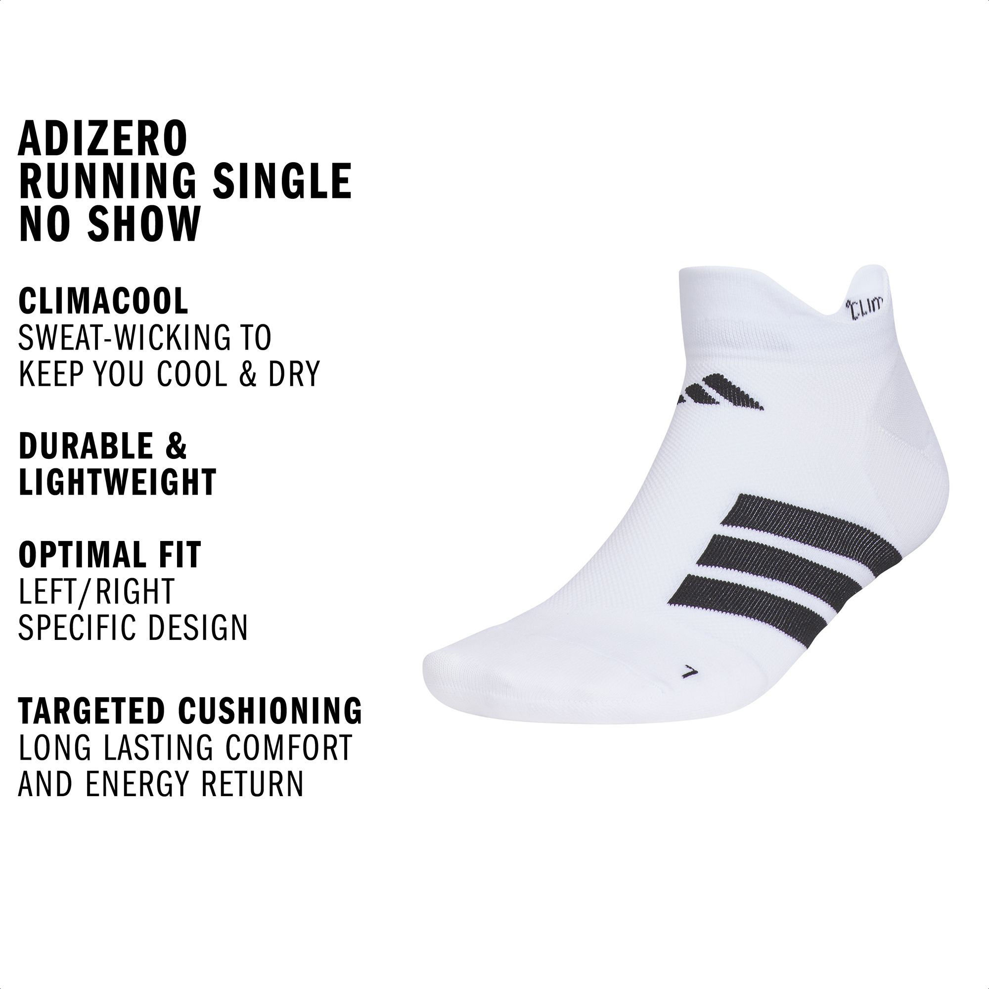 adidas Adizero Running Single No Show Socks product image