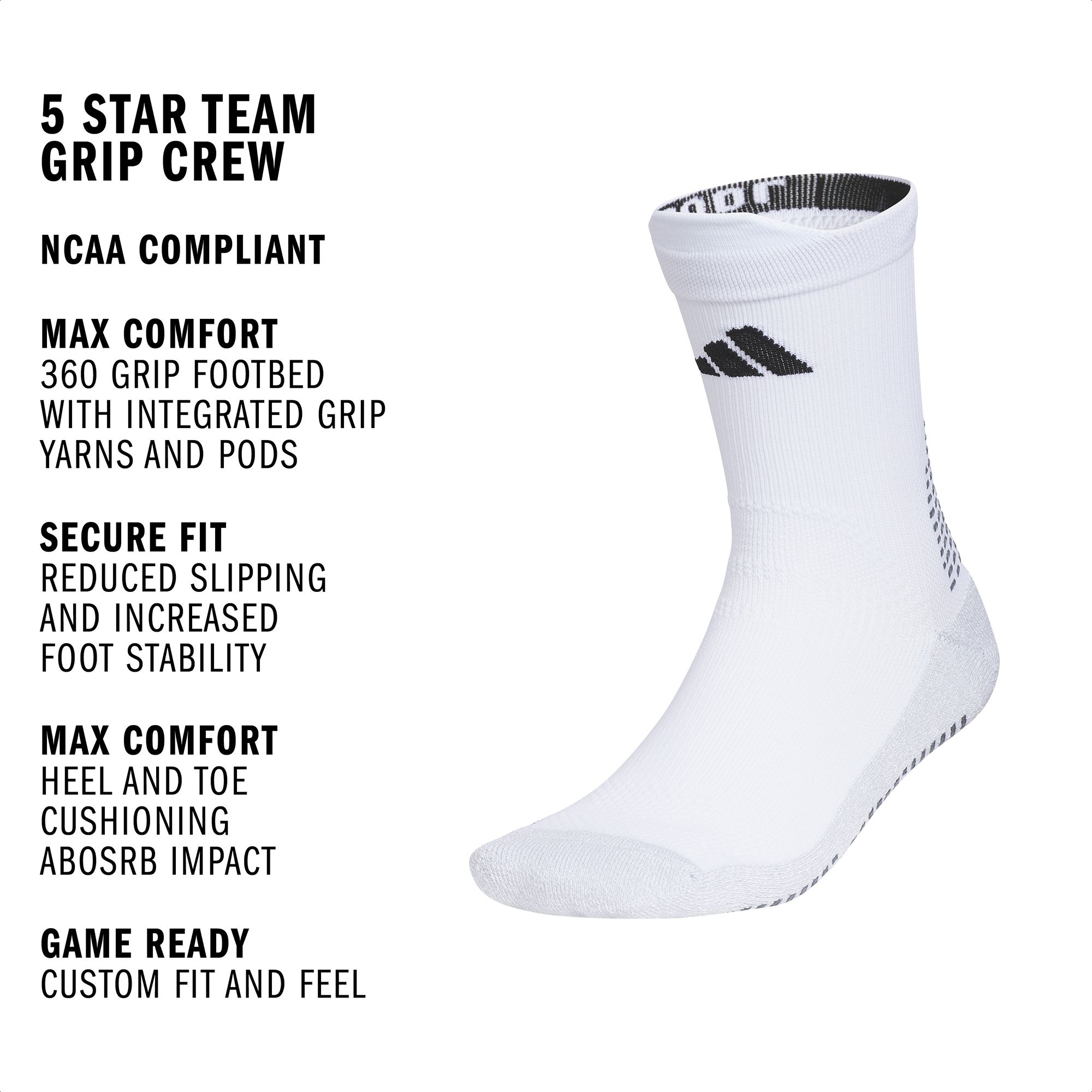 adidas 5 Star Team Grip Crew Socks product image