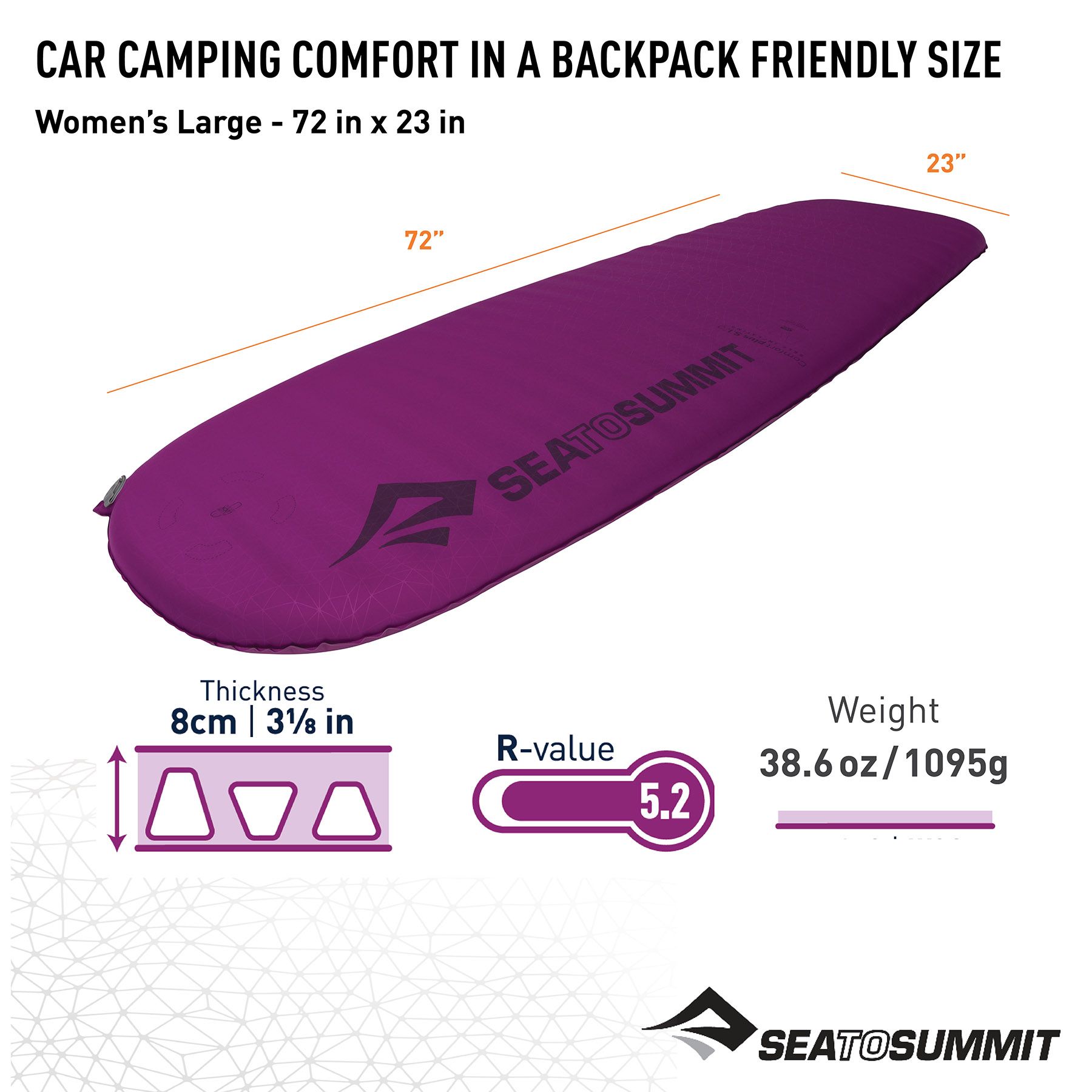 Sea To Summit Women's Large Comfort Plus Self Inflating Sleeping Mat product image