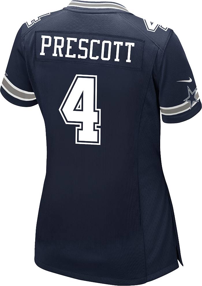 Nike Women's Dallas Cowboys Dak Prescott #4 Navy Game Jersey