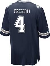Nike Youth Dallas Cowboys Dak Prescott #4 Navy Game Jersey