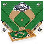 Picnic Time Milwaukee Brewers Glass Top Serving Board Set product image