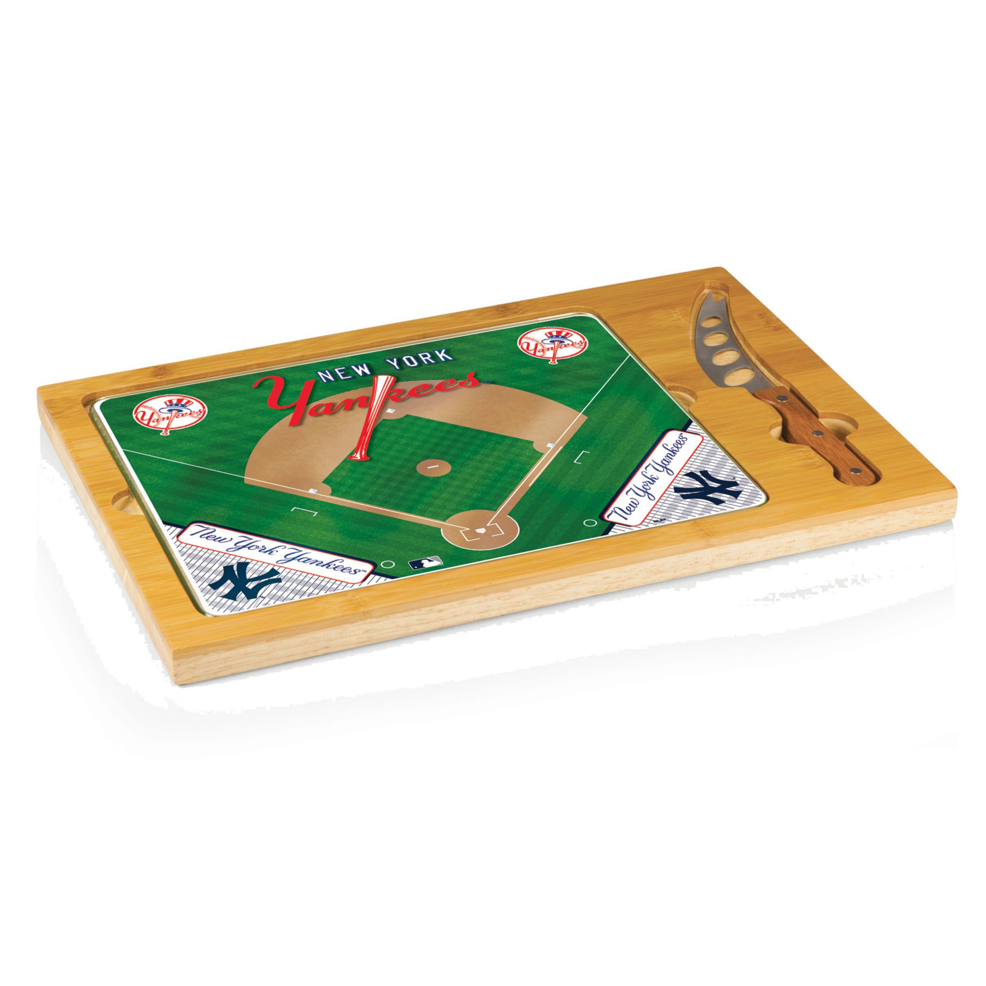 Picnic Time New York Yankees Glass Top Serving Board Set product image