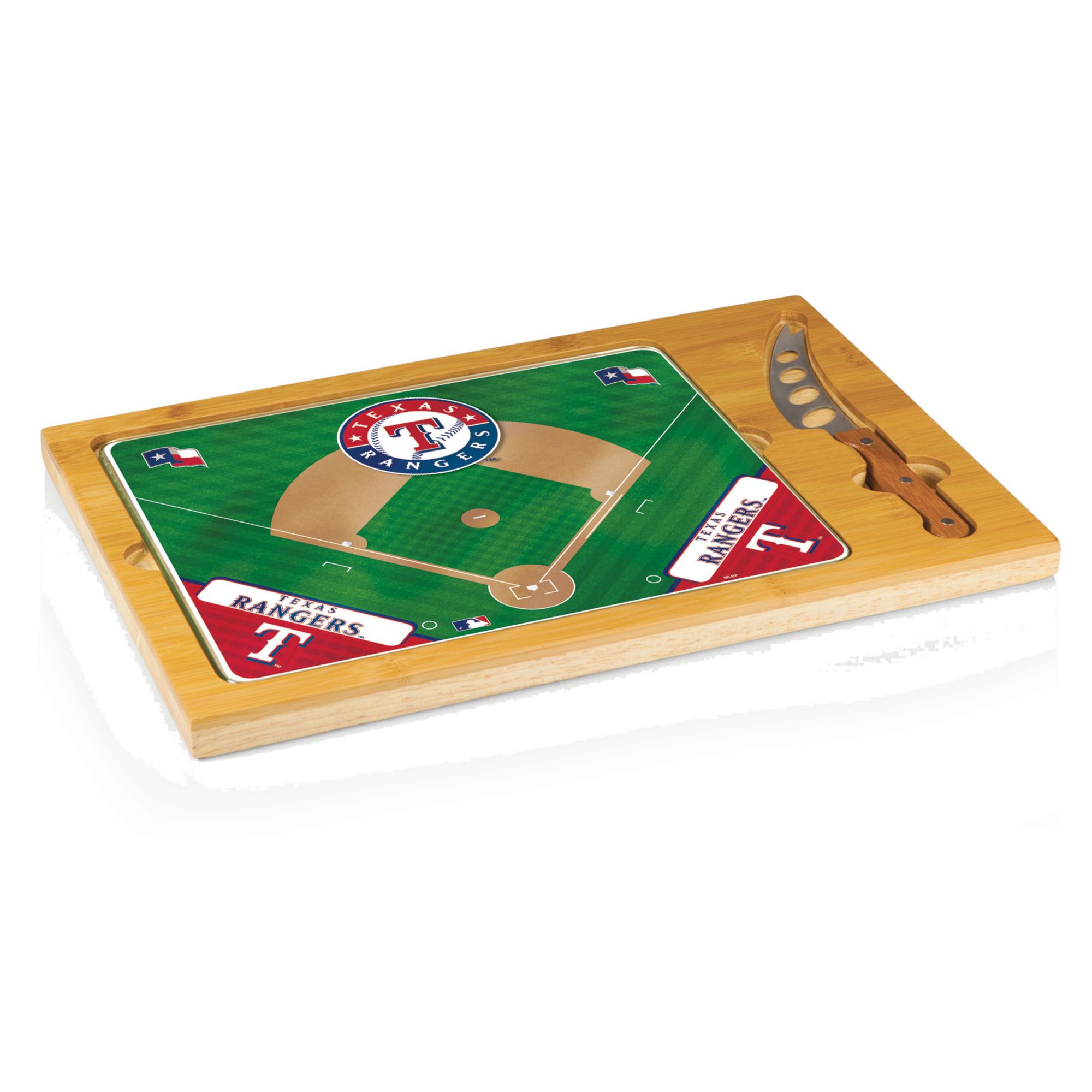 Picnic Time Texas Rangers Glass Top Serving Board Set product image