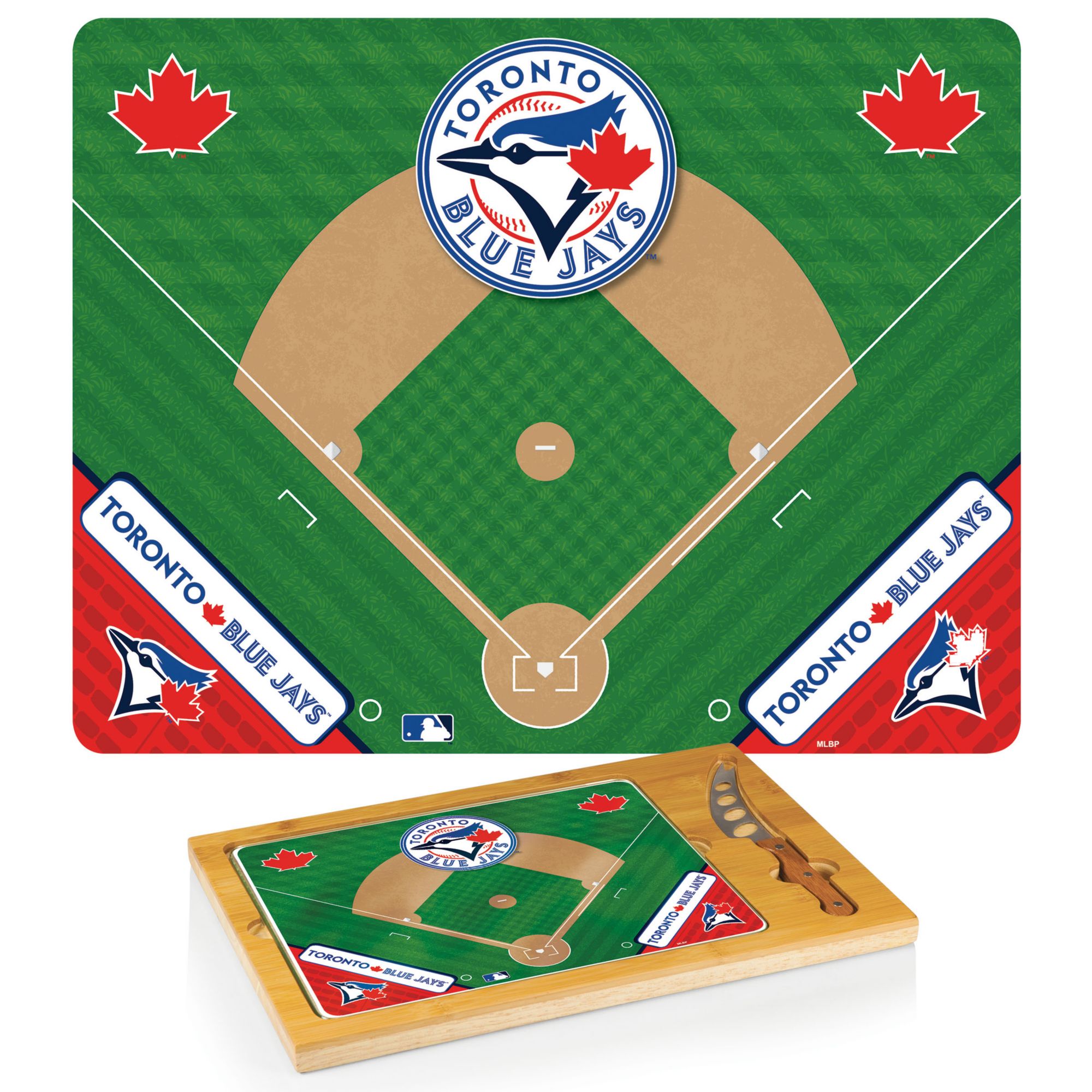 Picnic Time Toronto Blue Jays Glass Top Serving Board Set product image