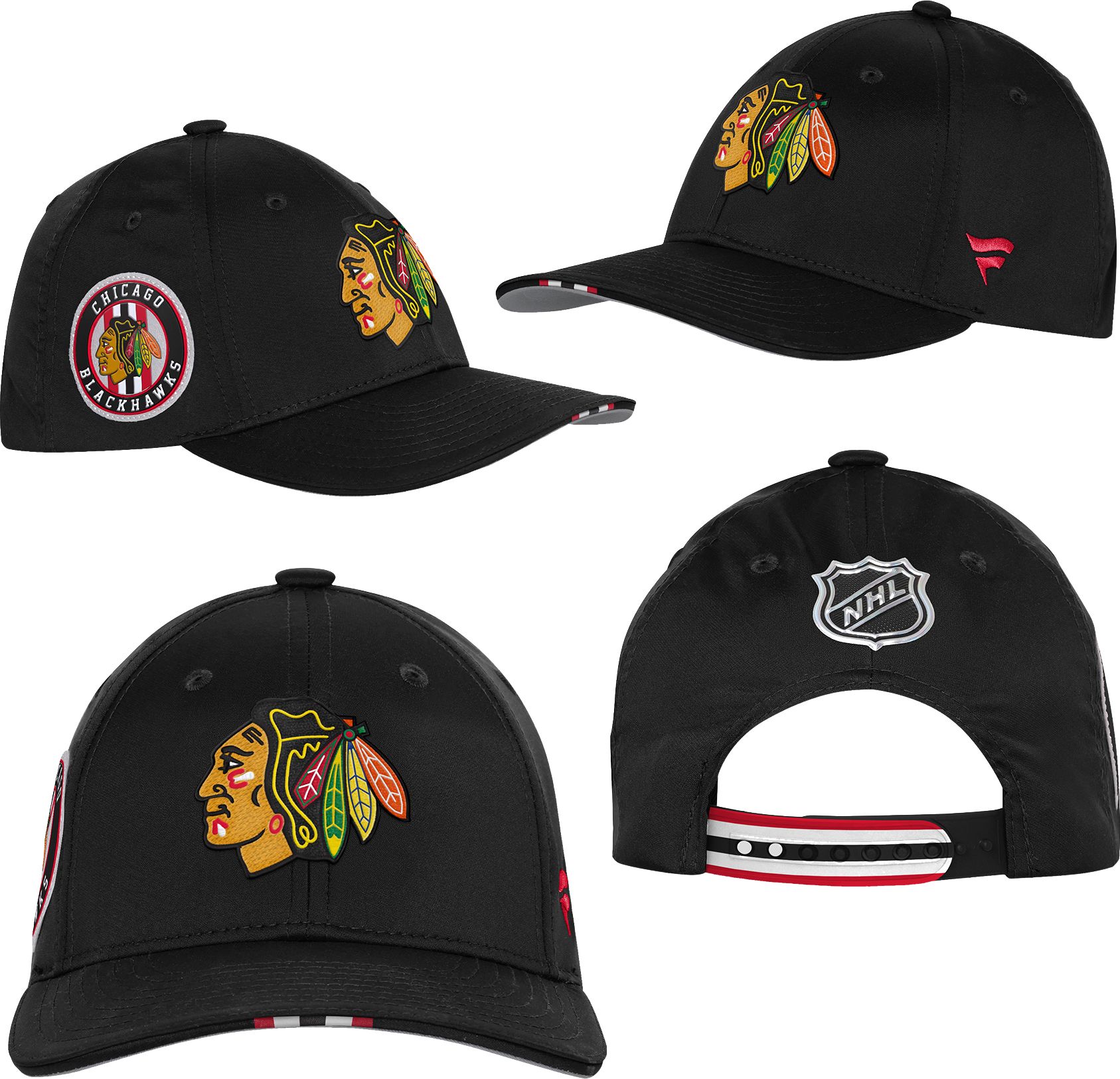 NHL Youth Chicago Blackhawks Black 2025 Draft Podium Adjustable Hat product image
