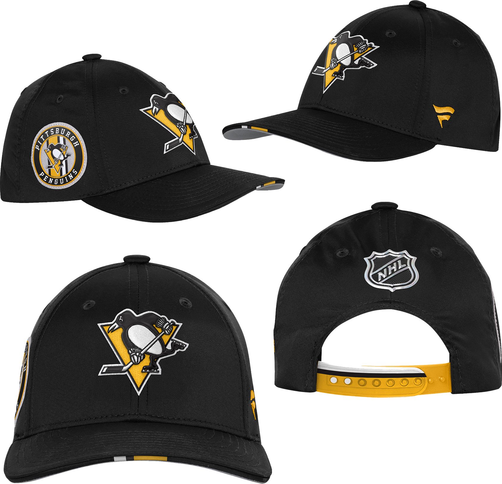 NHL Youth Pittsburgh Penguins Black 2025 Draft Podium Adjustable Hat product image