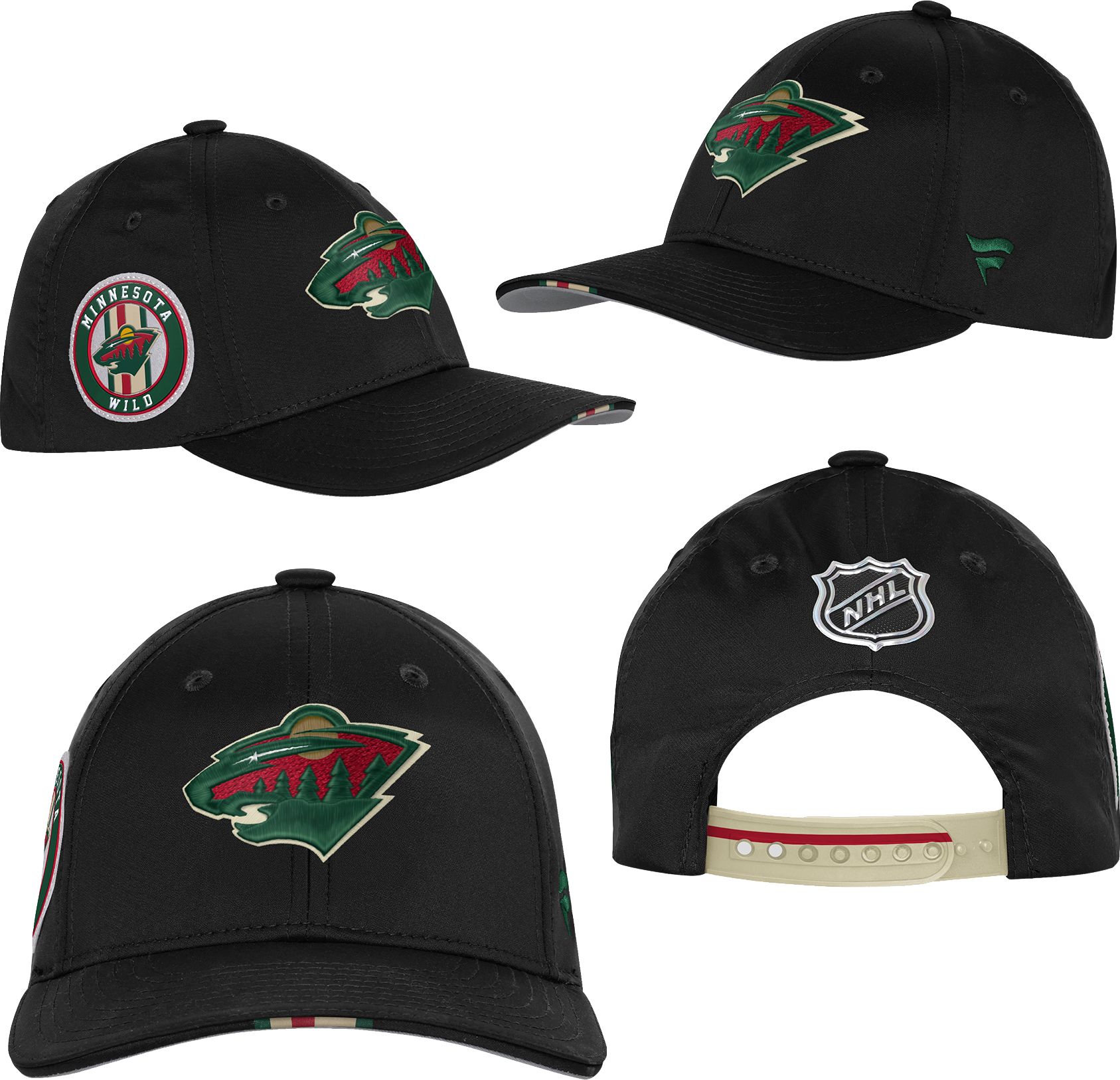 NHL Youth Minnesota Wild Black 2025 Draft Podium Adjustable Hat product image