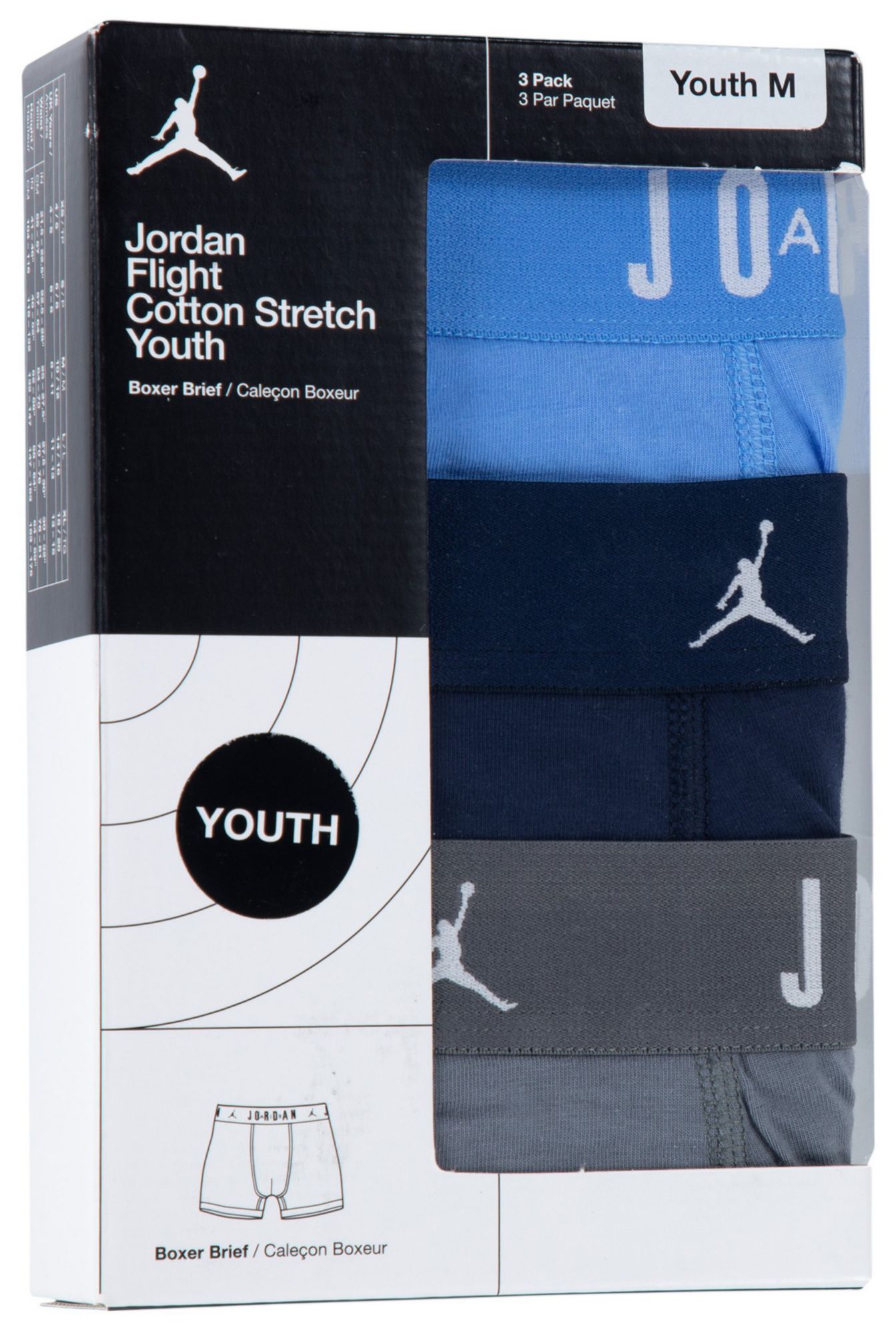 Jordan Boys' Flight Cotton Boxer Briefs - 3 Pack product image