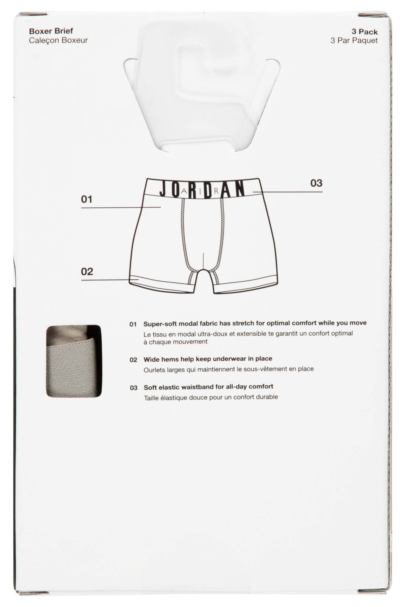 Jordan Boys' Flight Modal Boxer Briefs - 3 Pack product image