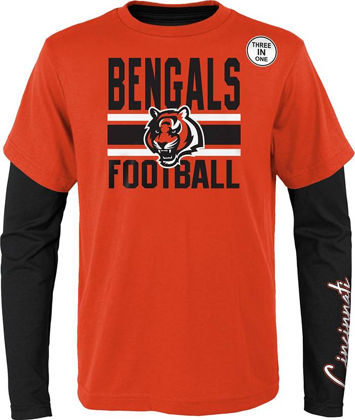 NFL Team Apparel Youth Cincinnati Bengals Tribe Vibe White T-Shirt