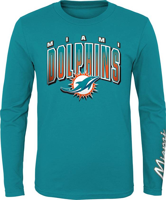 NFL Team Apparel Youth Miami Dolphins Tribe Vibe White T-Shirt