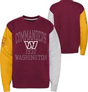 NFL Team Apparel Boys' Washington Commanders 3rd and Goal Crew Sweatshirt product image