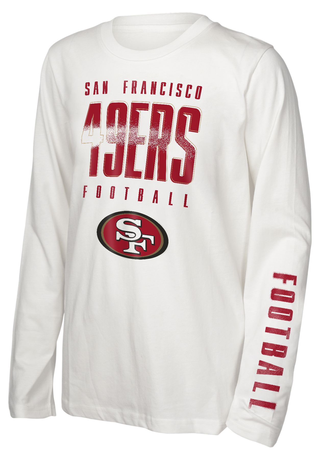 NFL Team Apparel Boys' San Francisco 49ers Red '3 In 1' Long Sleeve T-Shirt product image