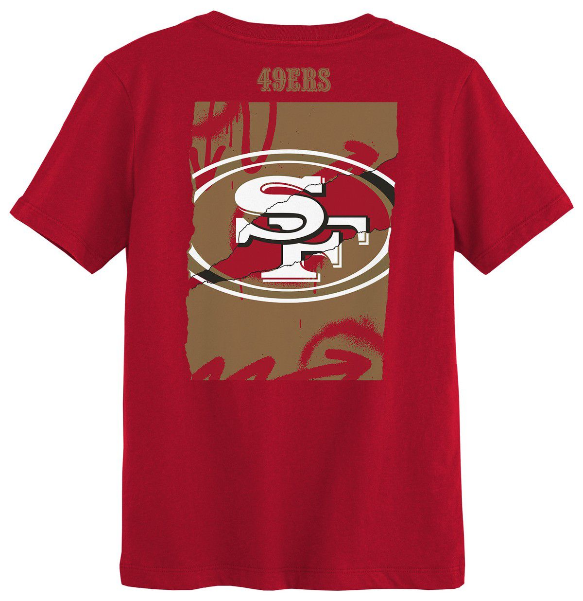 NFL Team Apparel Boys' San Francisco 49ers Dark Red 4-7 Posterize Short Sleeve T-Shirt product image