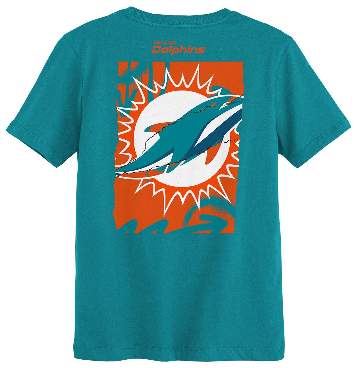 NFL Team Apparel Boys' Miami Dolphins Aqua 4-7 Posterize Short Sleeve T-Shirt product image