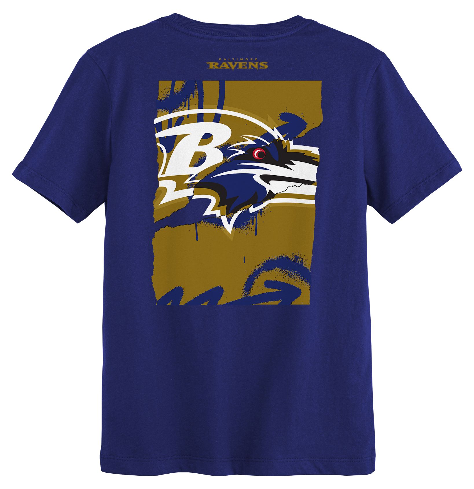 NFL Team Apparel Boys' Baltimore Ravens Purple 4-7 Posterize Short Sleeve T-Shirt product image