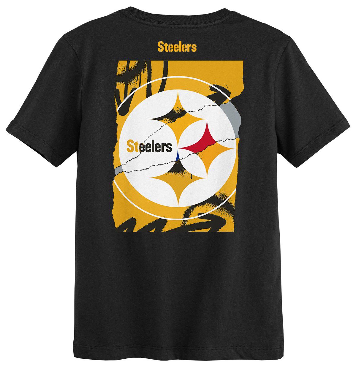 NFL Team Apparel Boys' Pittsburgh Steelers Black 4-7 Posterize Short Sleeve T-Shirt product image