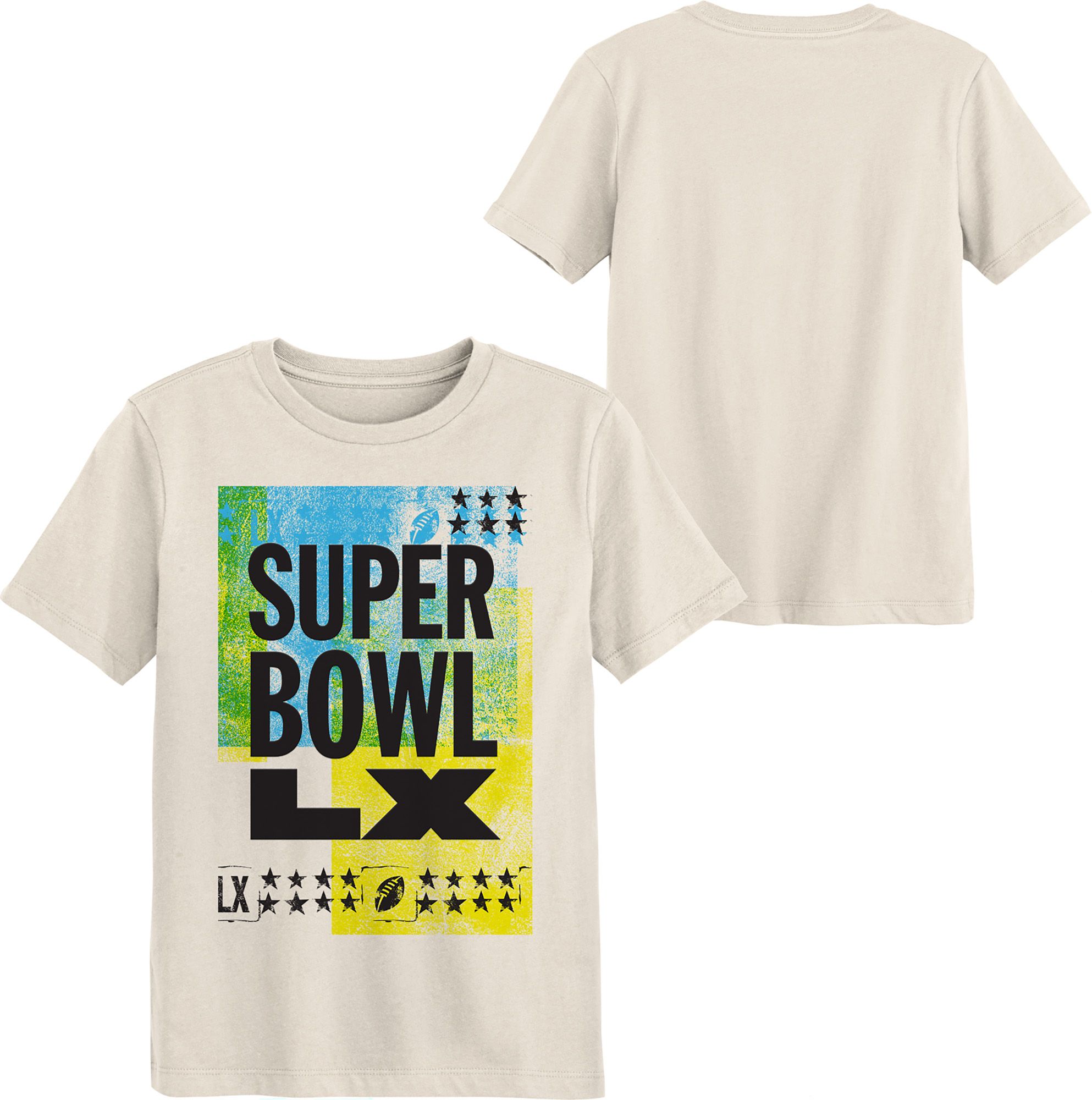 NFL Team Apparel Boys' 2025-26 Super Bowl LX Natural  Poster Puff T-Shirt product image