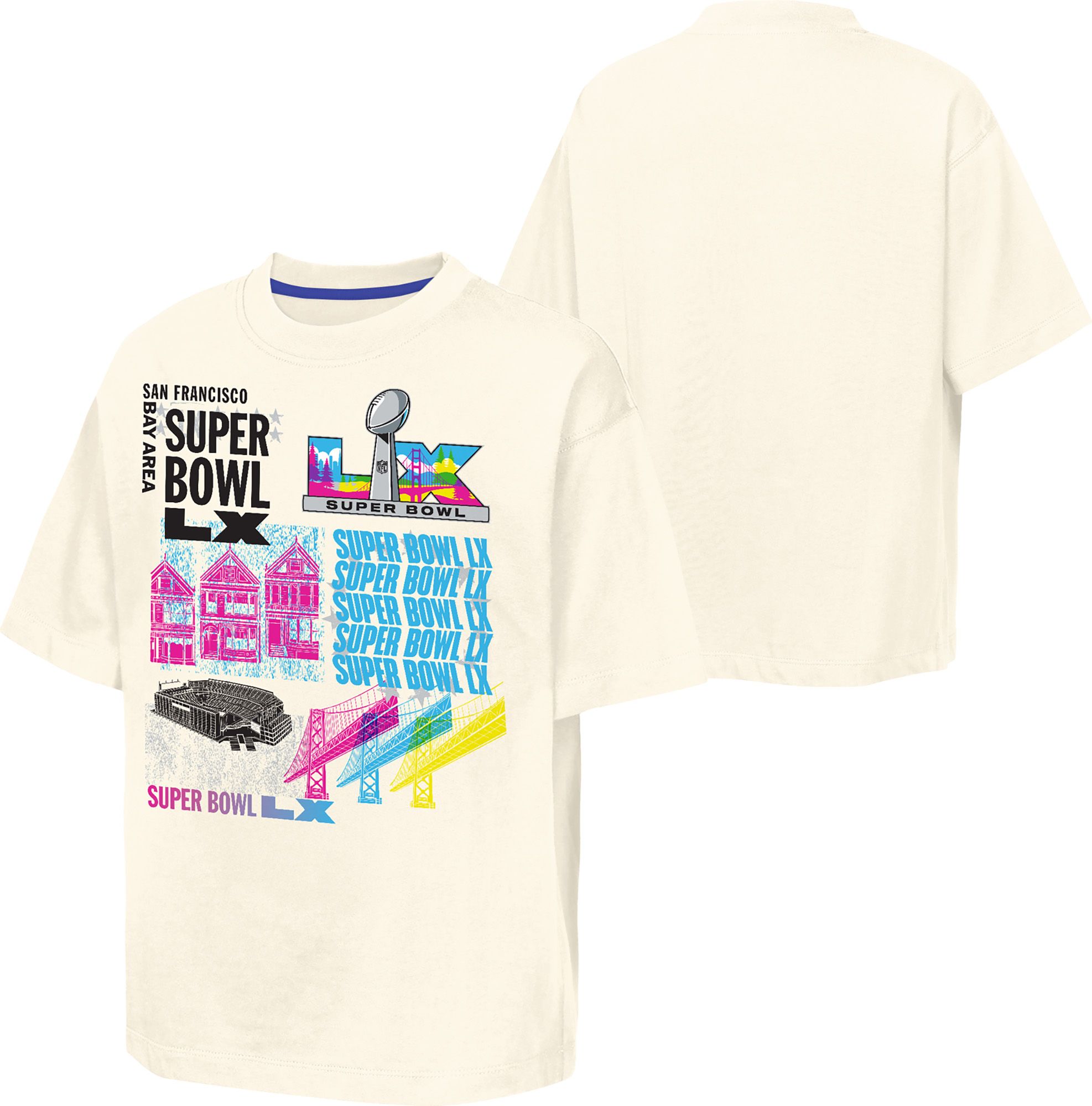 NFL Team Apparel Youth 2025-26 Super Bowl LX Natural Hometown T-Shirt product image