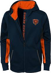 NFL Team Apparel Youth Chicago Bears Performance Navy Full-Zip Hoodie product image