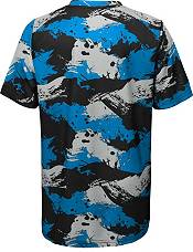 NFL Team Apparel Youth Carolina Panthers Cross Pattern Black T-Shirt product image