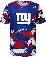 NFL Team Apparel Youth New York Giants Cross Pattern Royal T-Shirt product image
