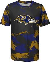NFL Team Apparel Youth Baltimore Ravens Cross Pattern Black T-Shirt product image