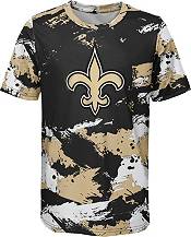 NFL Team Apparel Youth New Orleans Saints Cross Pattern Black T-Shirt product image