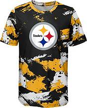 NFL Team Apparel Youth Pittsburgh Steelers Cross Pattern Black T-Shirt product image