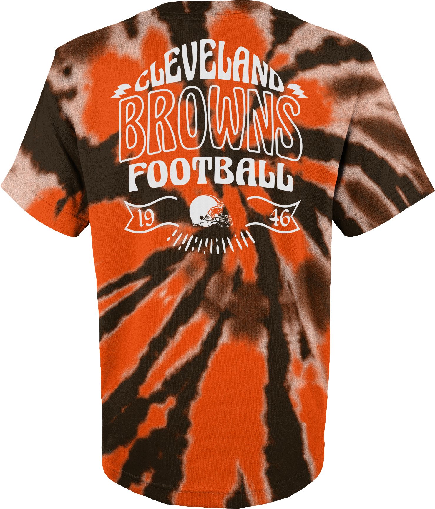 NFL Team Apparel Youth Cleveland Browns Pennant Tie Dye T-Shirt product image