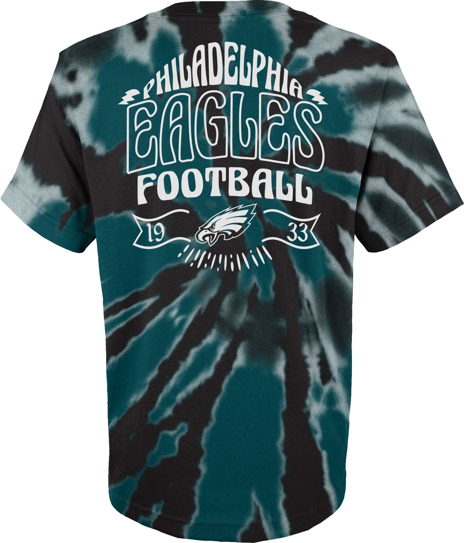 NFL Team Apparel Youth Philadelphia Eagles Pennant Tie Dye T-Shirt product image