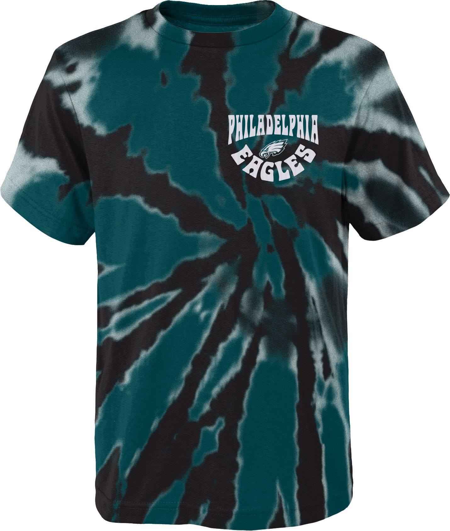 NFL Team Apparel Youth Philadelphia Eagles Pennant Tie Dye T-Shirt product image